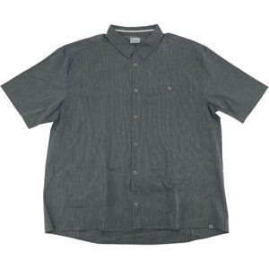 Cloudveil Men's Button Down Shirt | Grey Stripes | Size XXL